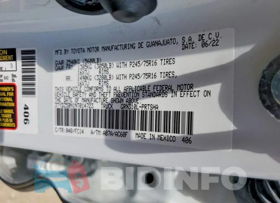 3TYDZ5BN1NT014723 Photo# 12