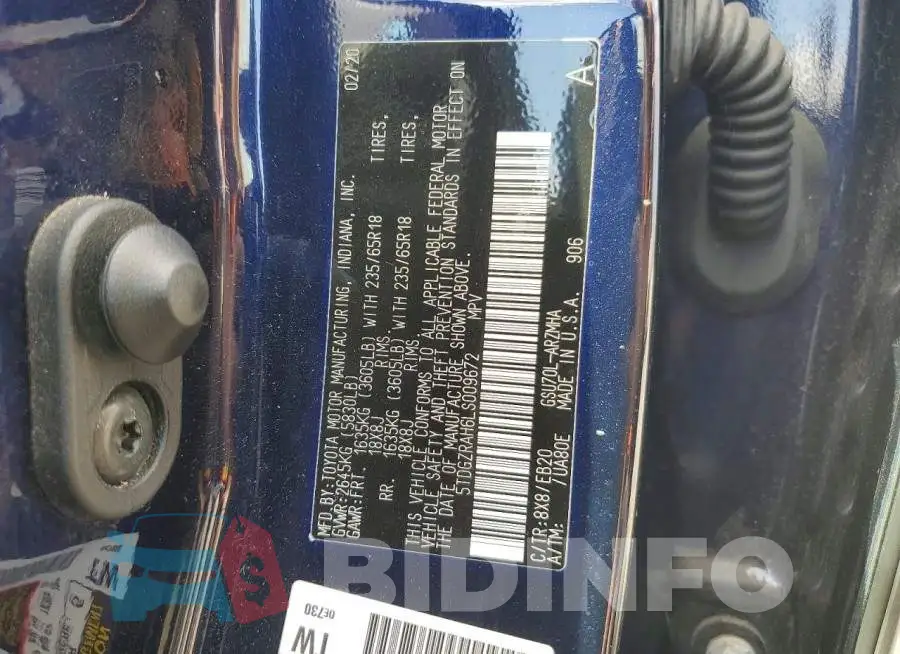 5TDGZRAH6LS009672 Photo# 13