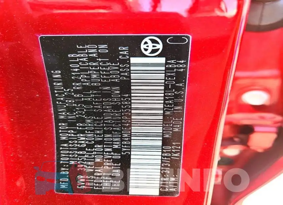 5YFB4MDE4SP355854 Photo# 12