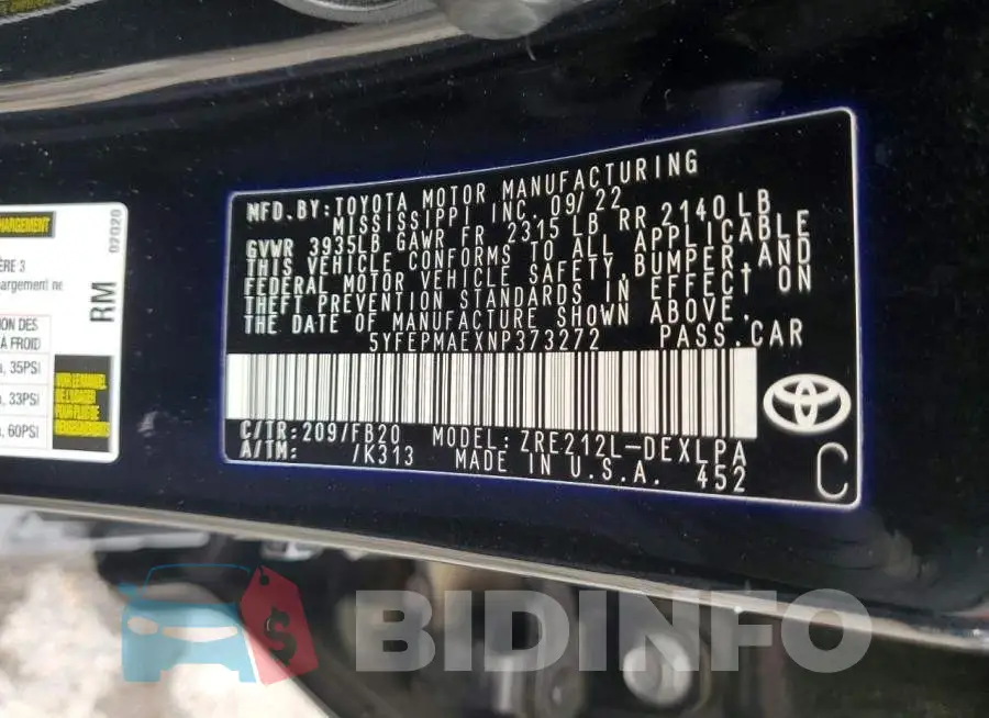 5YFEPMAEXNP373272 Photo# 12