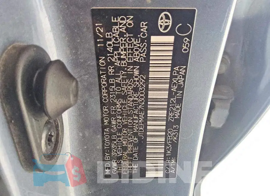 JTDEPMAE7N3003292 Photo# 12