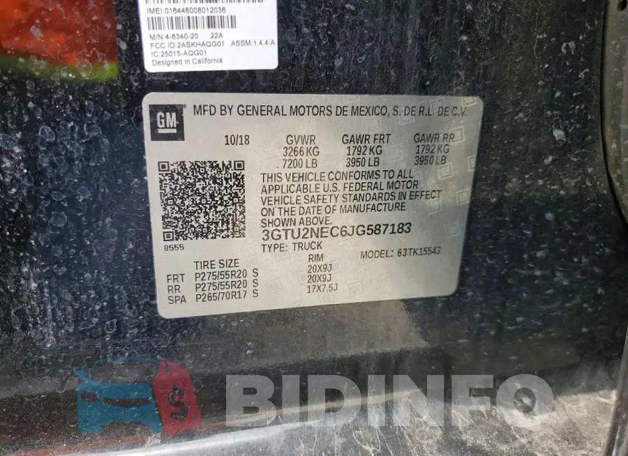 3GTU2NEC6JG587183 Photo# 12