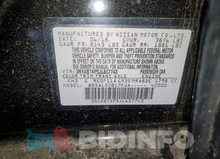 3N1AB7AP5JL657743 Photo# 13