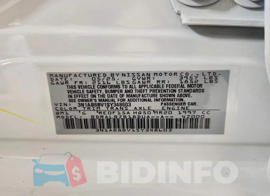 3N1AB8BV1SY348603 Photo# 13