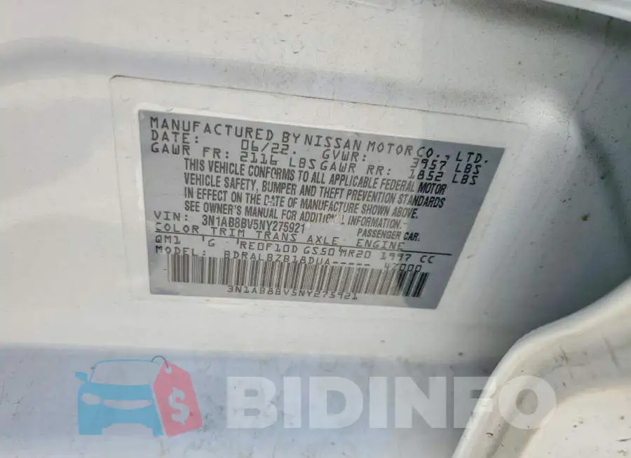 3N1AB8BV5NY275921 Photo# 13