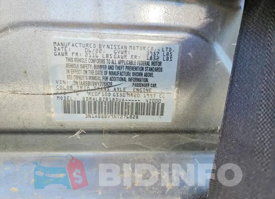 3N1AB8BV9NY276828 Photo# 12
