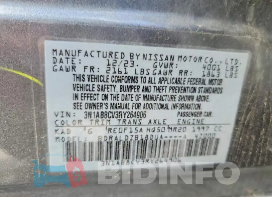 3N1AB8CV3RY264906 Photo# 12