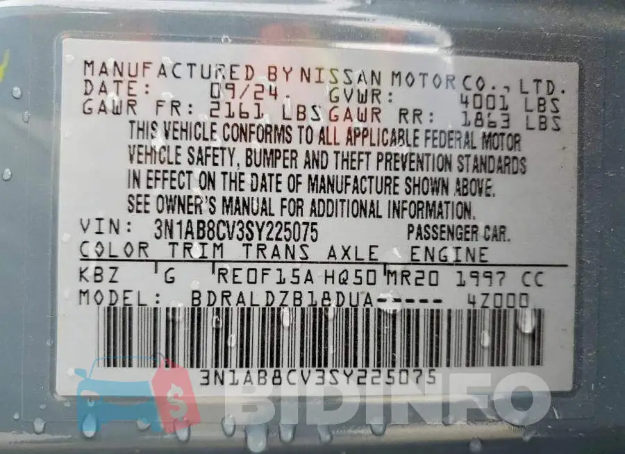 3N1AB8CV3SY225075 Photo# 13