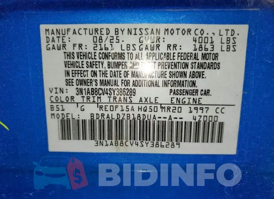 3N1AB8CV4SY386289 Photo# 12