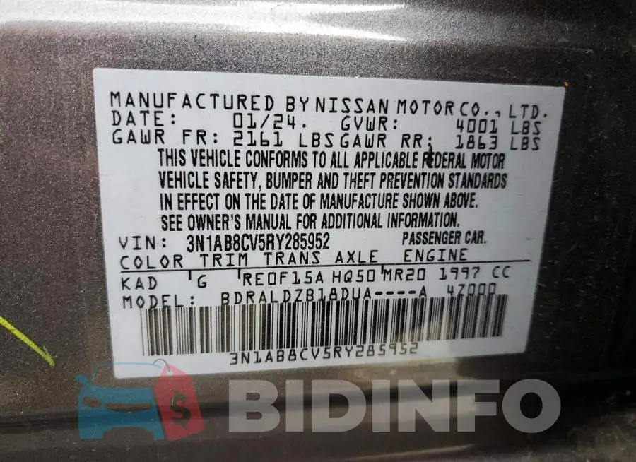 3N1AB8CV5RY285952 Photo# 12