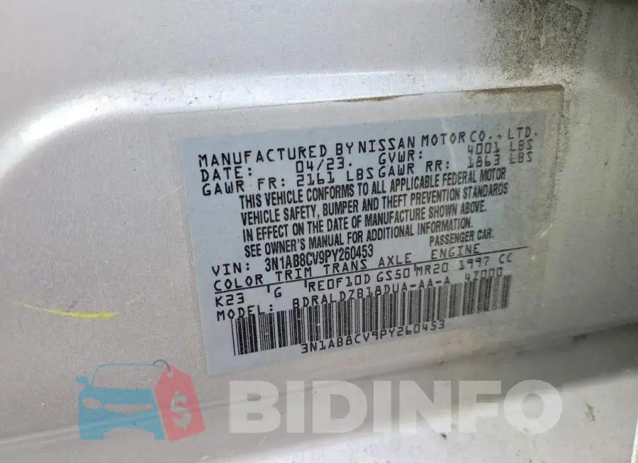 3N1AB8CV9PY260453 Photo# 12