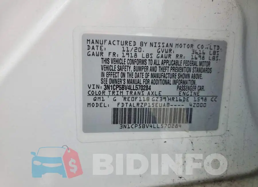 3N1CP5BV4LL570284 Photo# 14