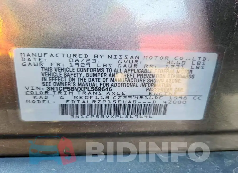 3N1CP5BVXPL569646 Photo# 13