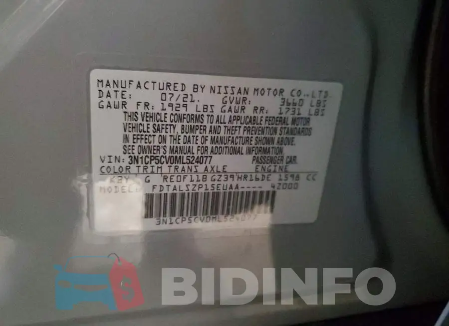 3N1CP5CV0ML524077 Photo# 14