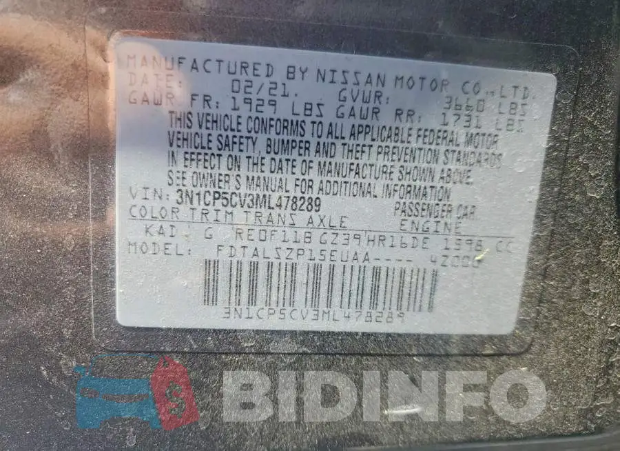 3N1CP5CV3ML478289 Photo# 13