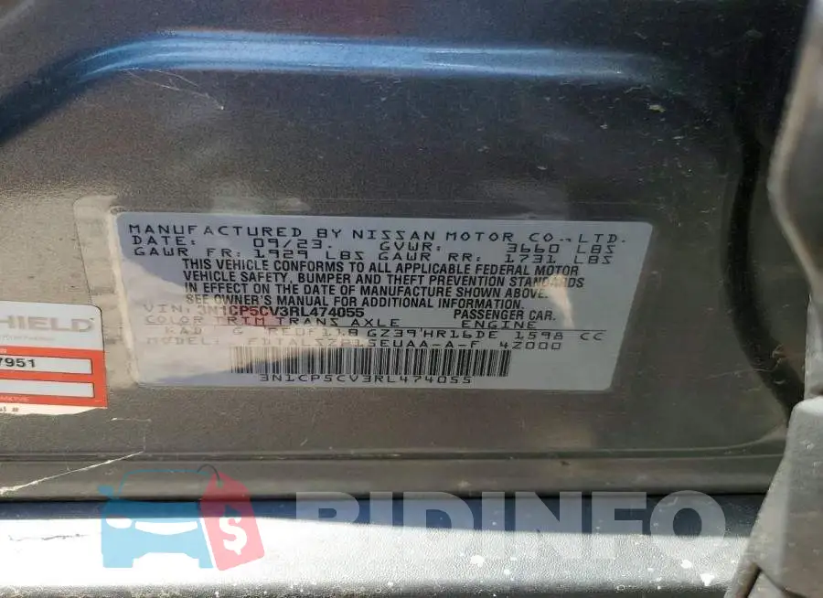3N1CP5CV3RL474055 Photo# 12