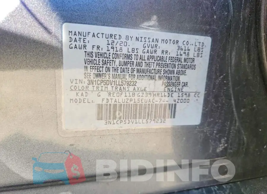 3N1CP5DV1LL579232 Photo# 12