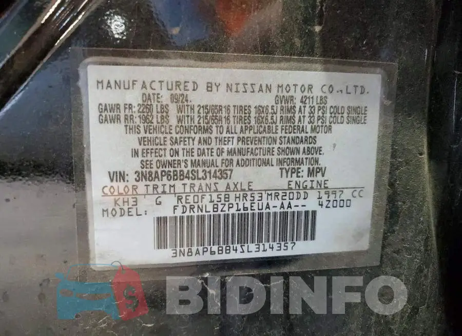 3N8AP6BB4SL314357 Photo# 12