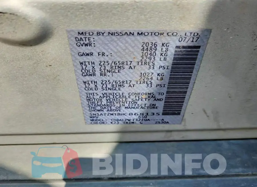 5N1AT2MT8HC868135 Photo# 13