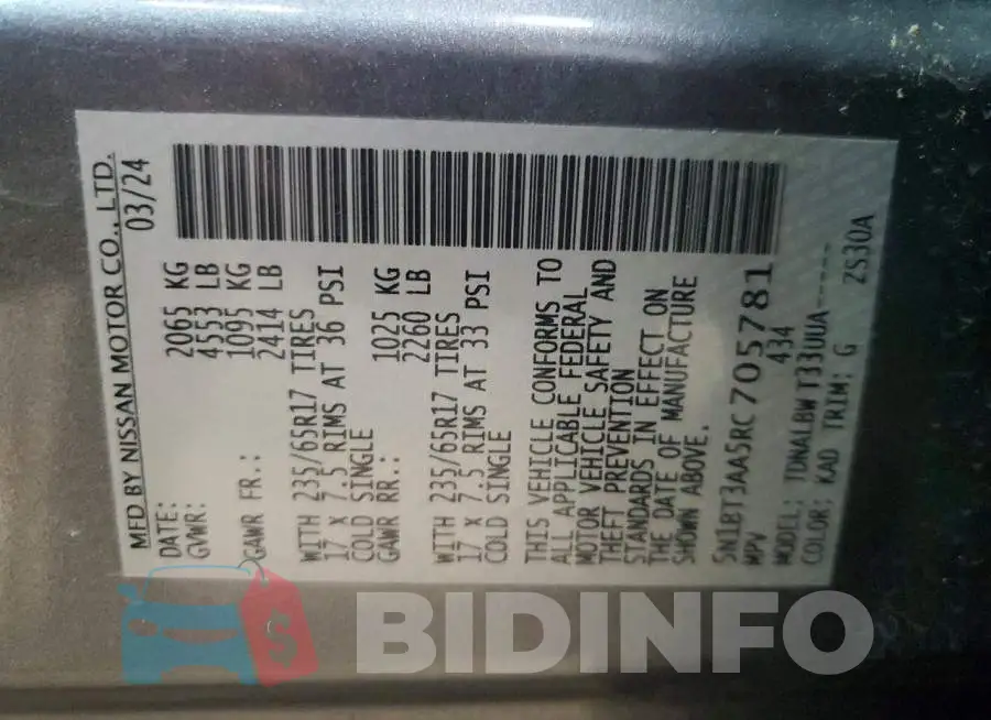 5N1BT3AA5RC705781 Photo# 13