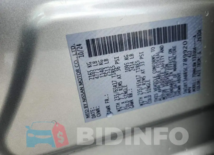5N1BT3AB8SC789920 Photo# 13