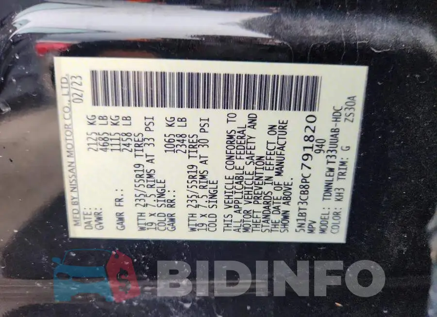 5N1BT3CB8PC791820 Photo# 12