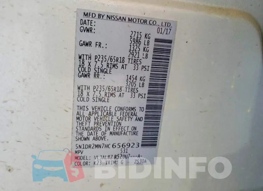 5N1DR2MN7HC656923 Photo# 12