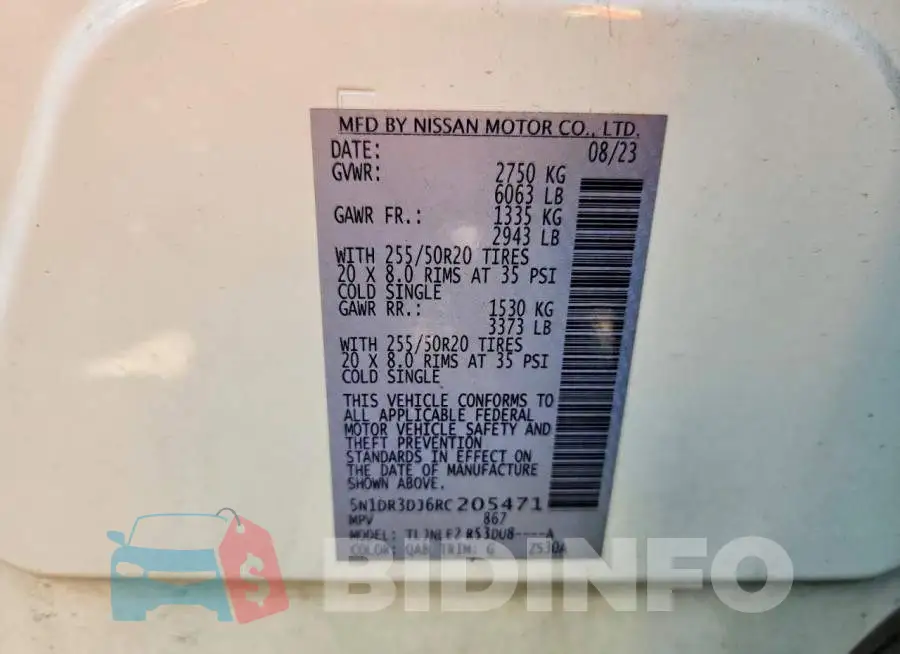 5N1DR3DJ6RC205471 Photo# 13