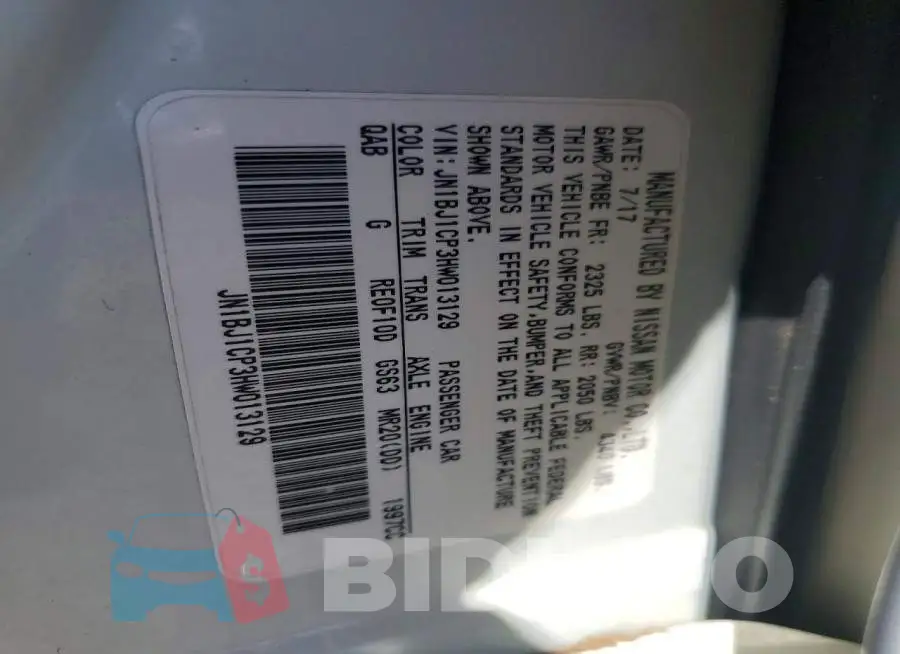 JN1BJ1CP3HW013129 Photo# 13
