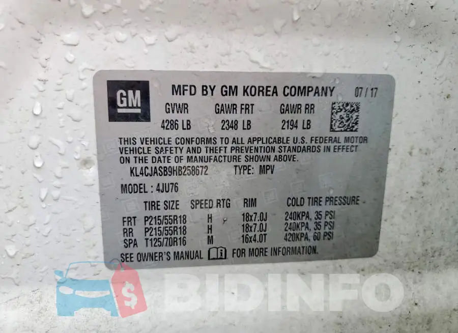 KL4CJASB9HB258672 Photo# 13