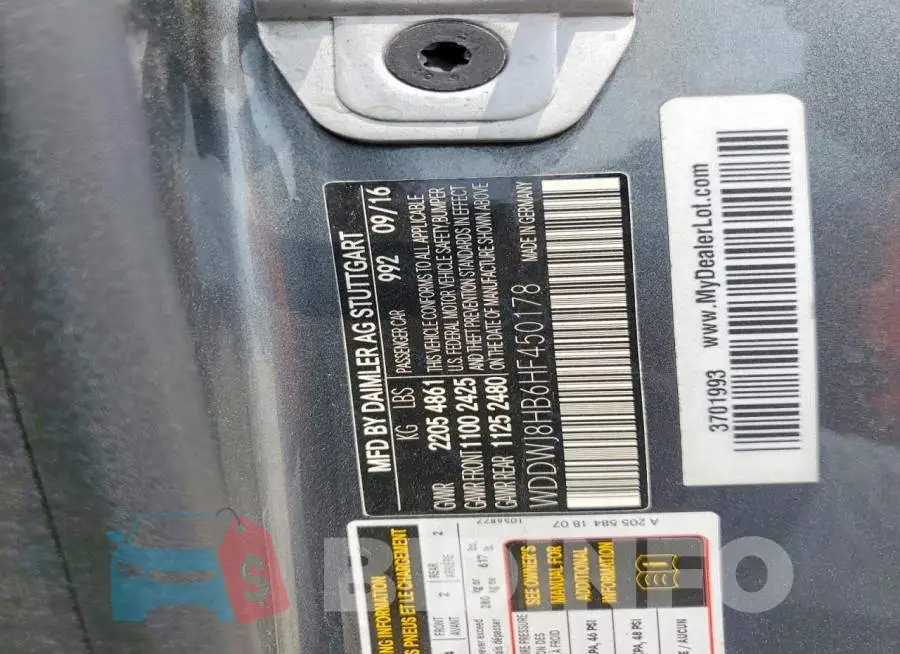 WDDWJ8HB6HF450178 Photo# 13