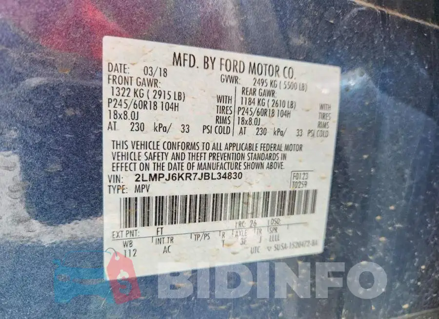 2LMPJ6KR7JBL34830 Photo# 13