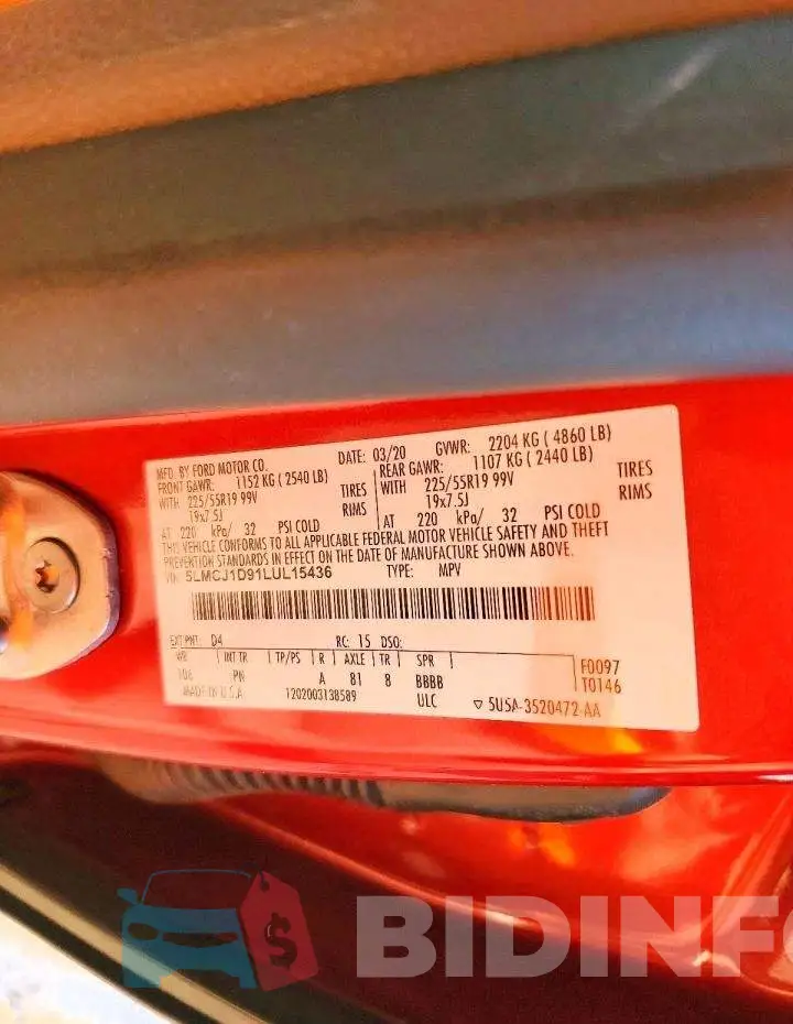 5LMCJ1D91LUL15436 Photo# 14