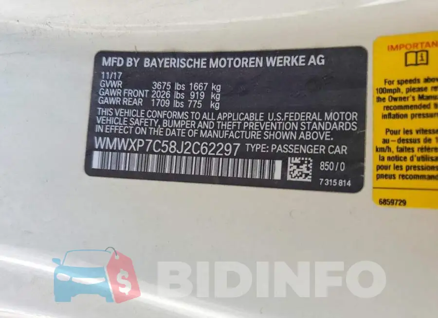 WMWXP7C58J2C62297 Photo# 12