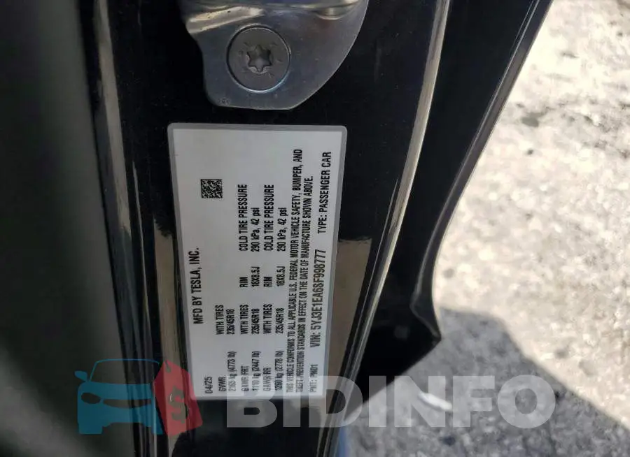5YJ3E1EA6SF998777 Photo# 12