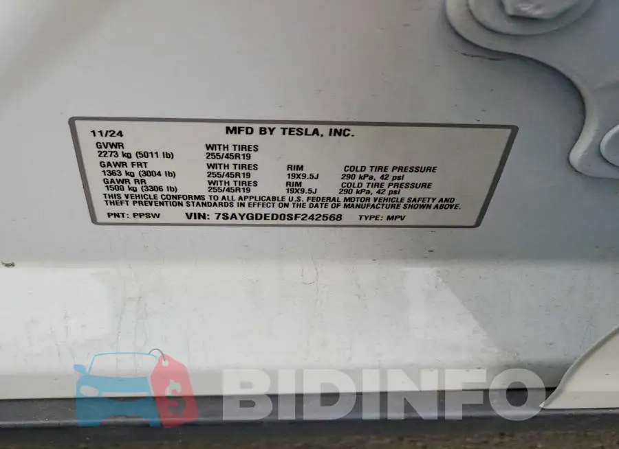 7SAYGDED0SF242568 Photo# 13