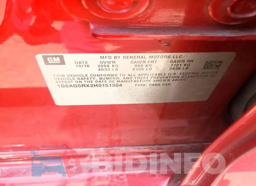 1G6AG5RX2H0151384 Photo# 12
