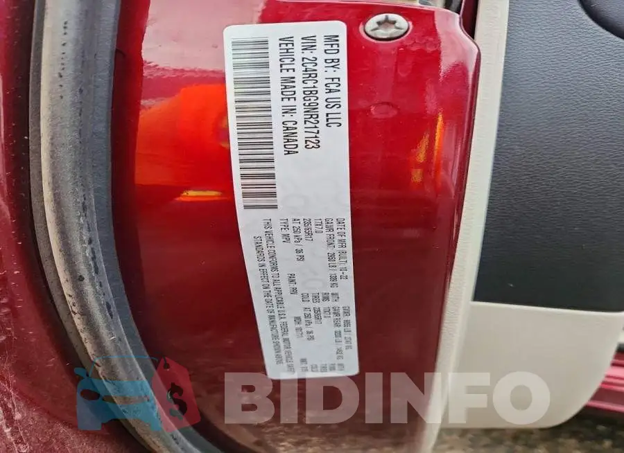 2C4RC1BG9NR217123 Photo# 14