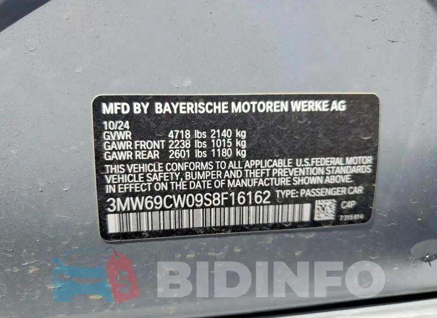 3MW69CW09S8F16162 Photo# 12
