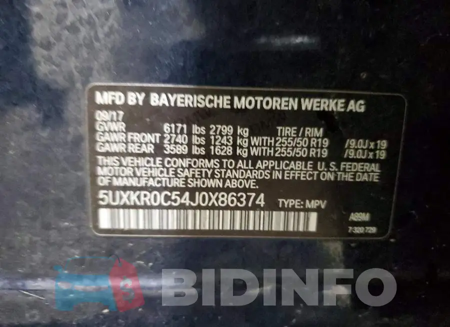 5UXKR0C54J0X86374 Photo# 14
