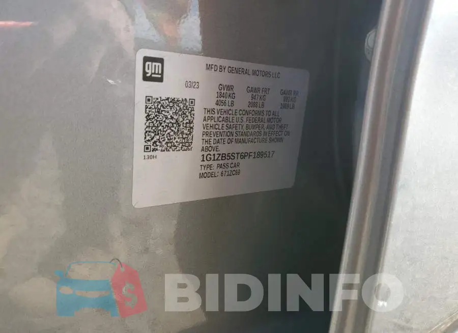 1G1ZB5ST6PF189517 Photo# 12