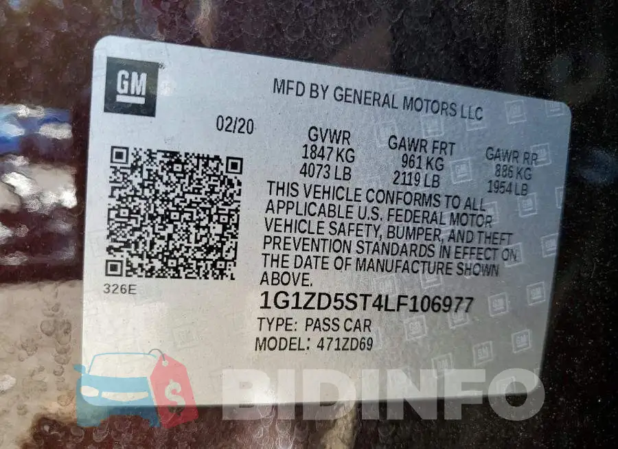 1G1ZD5ST4LF106977 Photo# 12