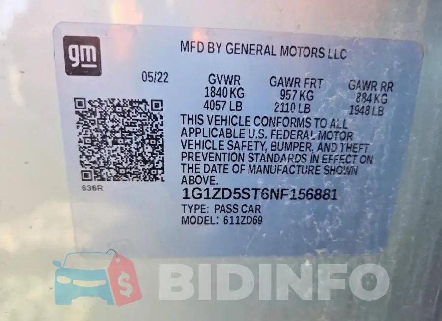 1G1ZD5ST6NF156881 Photo# 13