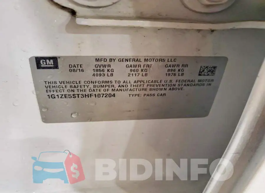 1G1ZE5ST3HF107204 Photo# 13