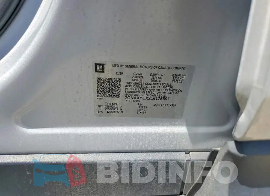 2GNAXYEX2L6175597 Photo# 13