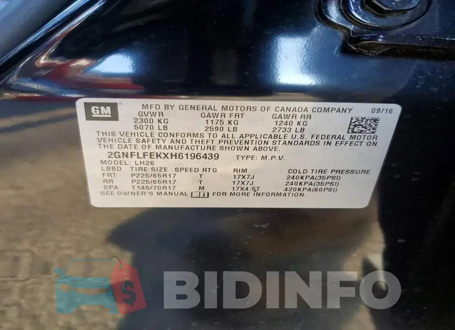 2GNFLFEKXH6196439 Photo# 13