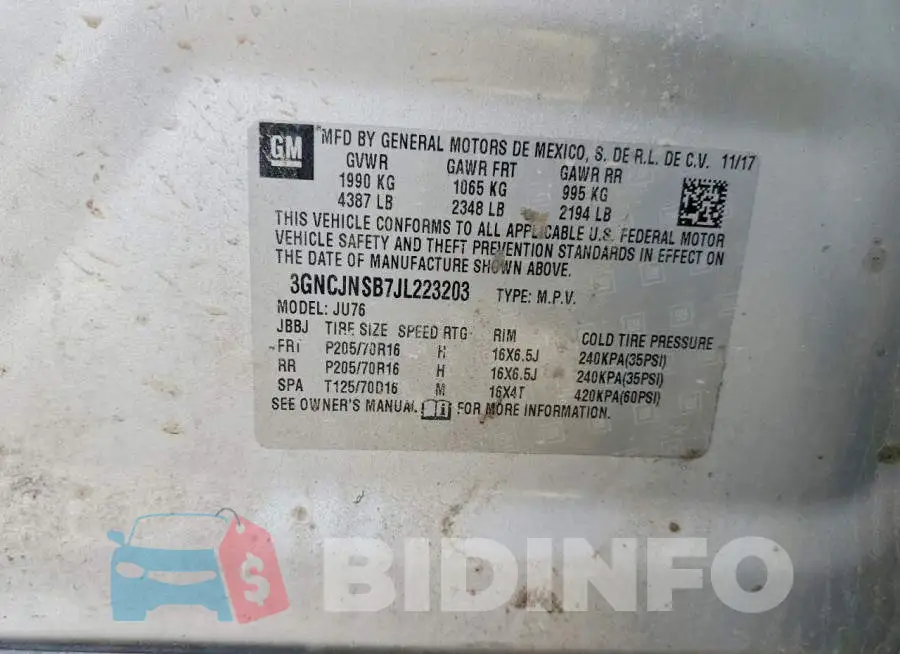 3GNCJNSB7JL223203 Photo# 13
