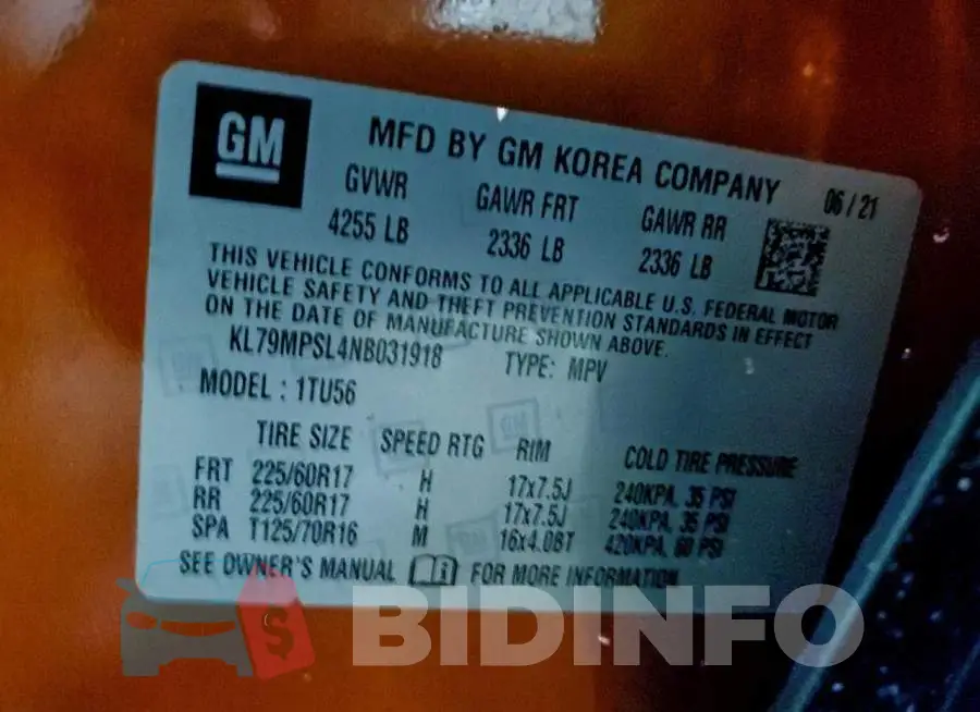 KL79MPSL4NB031918 Photo# 13