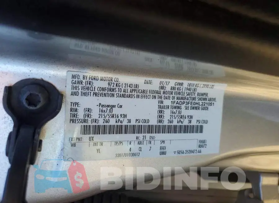 1FADP3FE0HL221051 Photo# 12