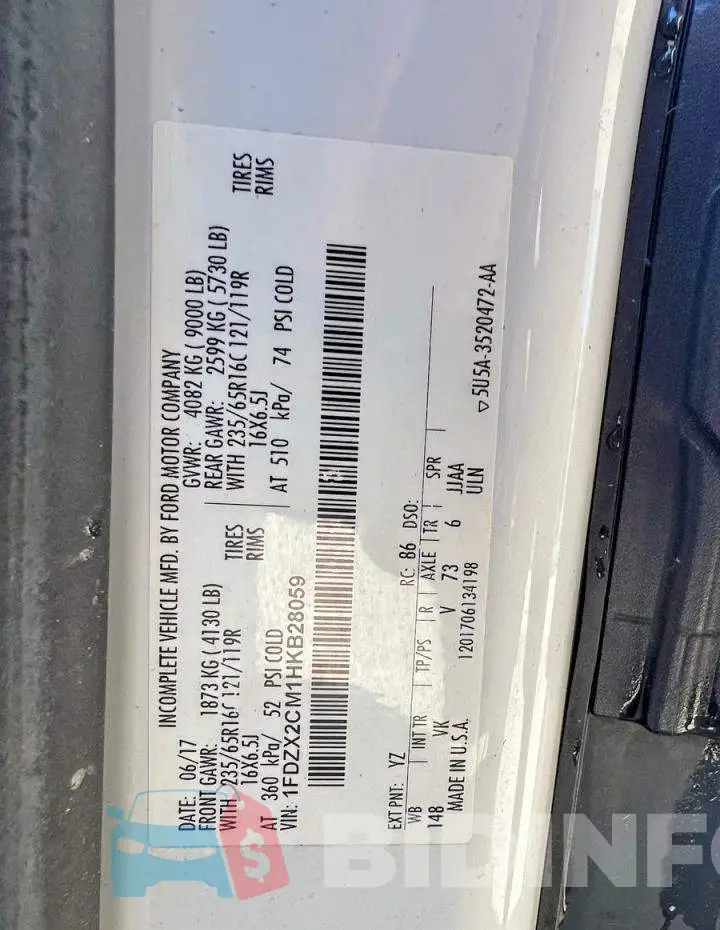 1FDZX2CM1HKB28059 Photo# 10